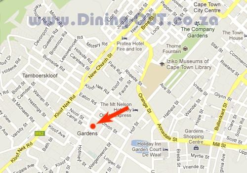 ramani ya bustani kituo cha ununuzi Cape Town