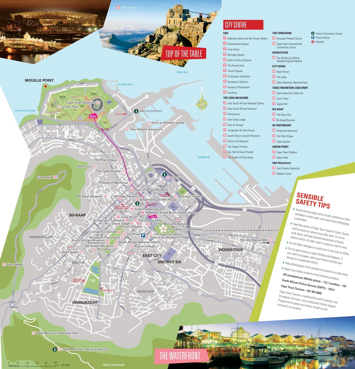 mji sightseeing Cape Town ramani