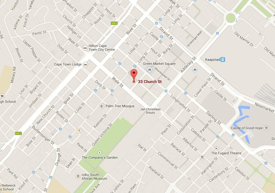 ramani ya church street Cape Town
