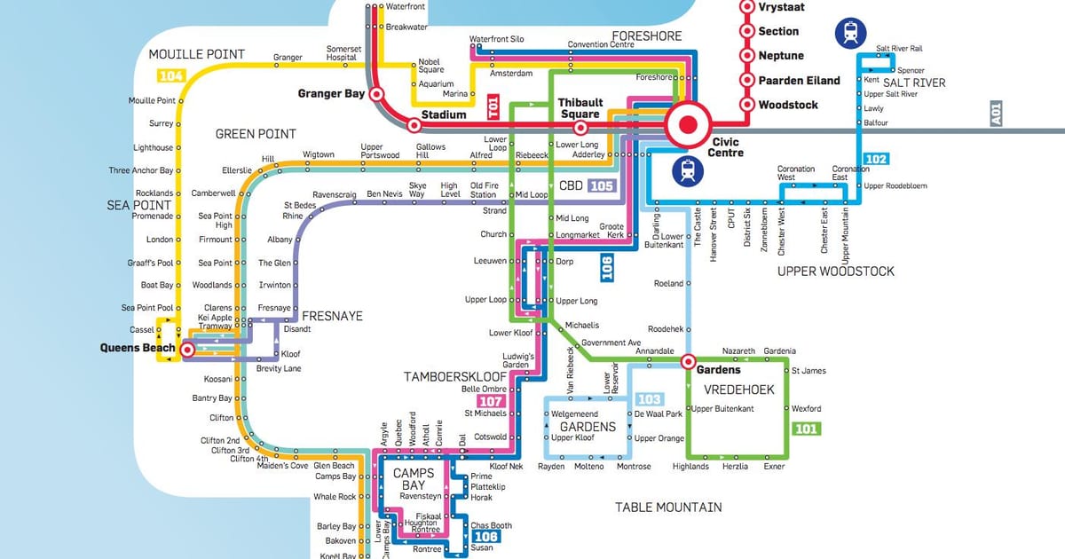 Cape Town bus ramani