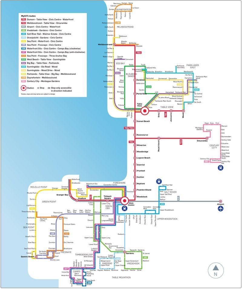 myciti basi ramani ya njia