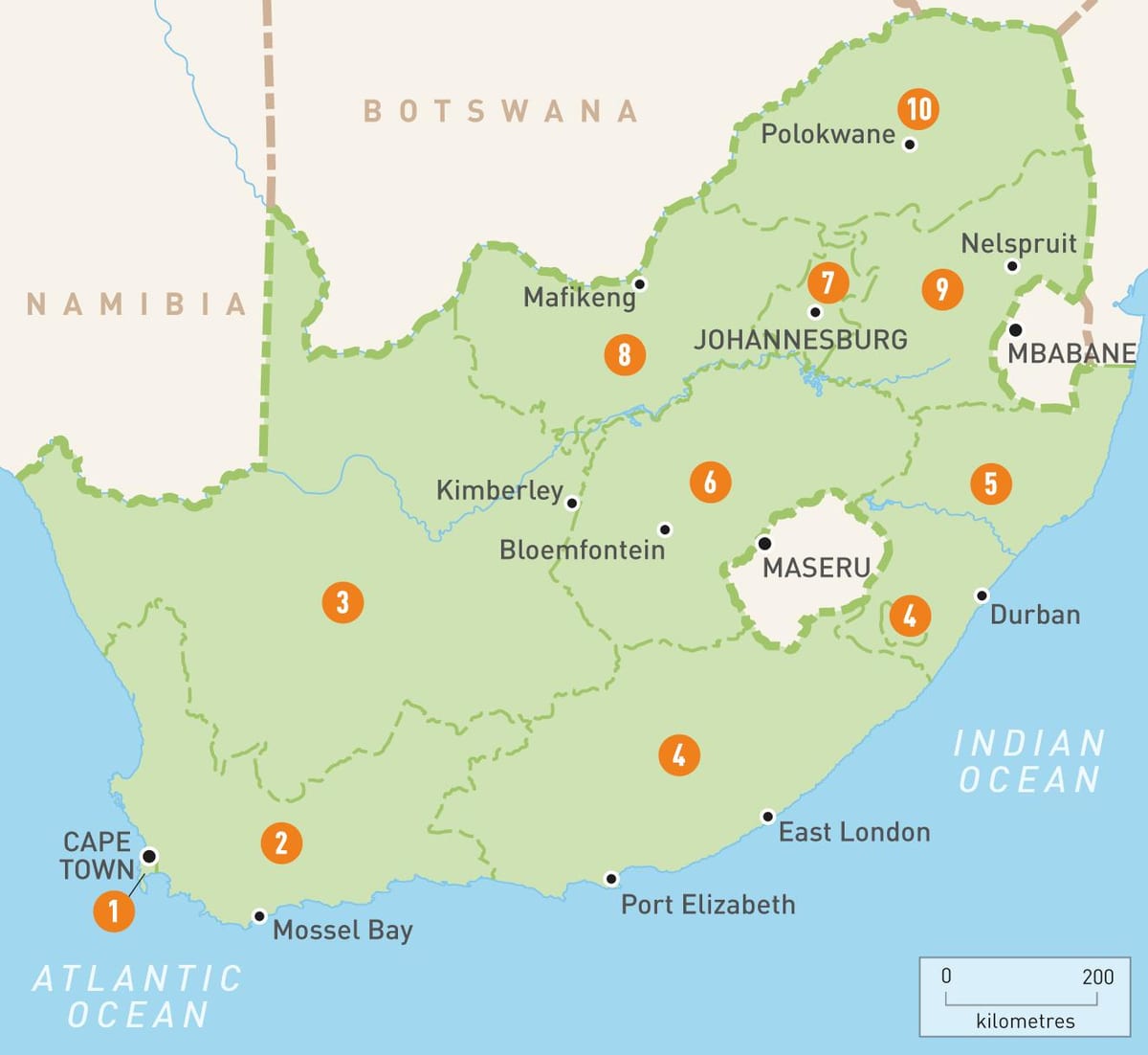 Cape Town sa ramani