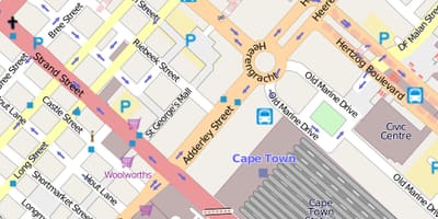Ramani ya heerengracht mitaani Cape Town