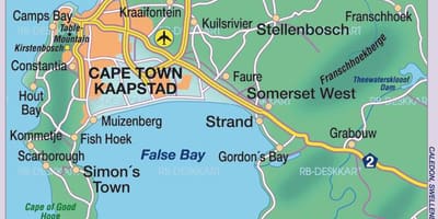 Ramani ya mji wa Cape Town