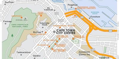 Ramani ya karne ya mji wa Cape Town
